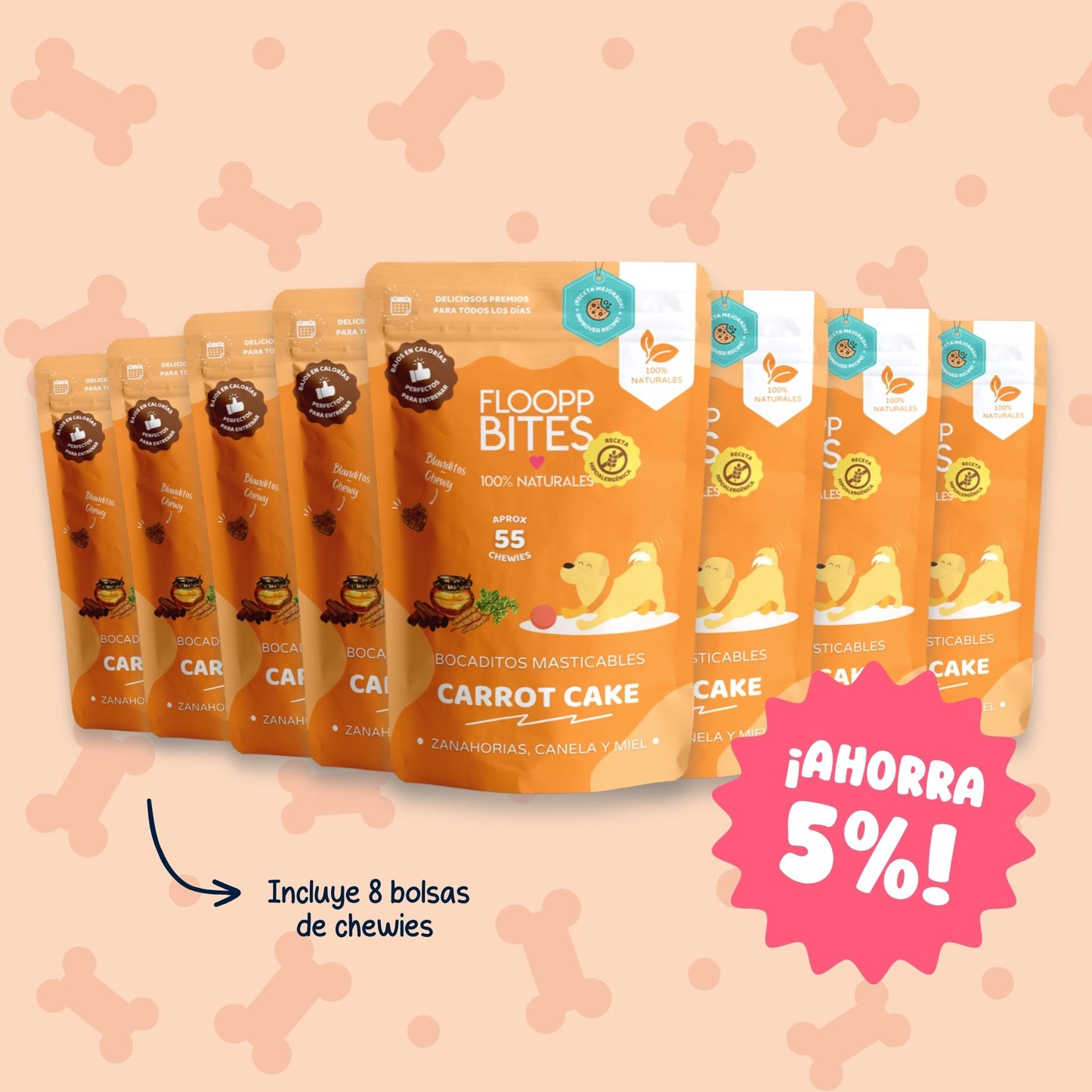 Carrot Cake Chewy Bites 8 Pack