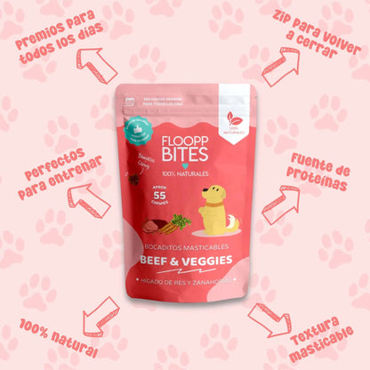 Snack para cachorros con hígado de res y zanahorias frescas - Premios naturales y saludables