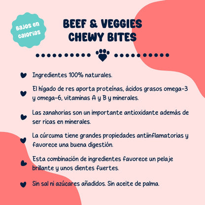 Beef & Veggies Chewy Bites 8 Pack