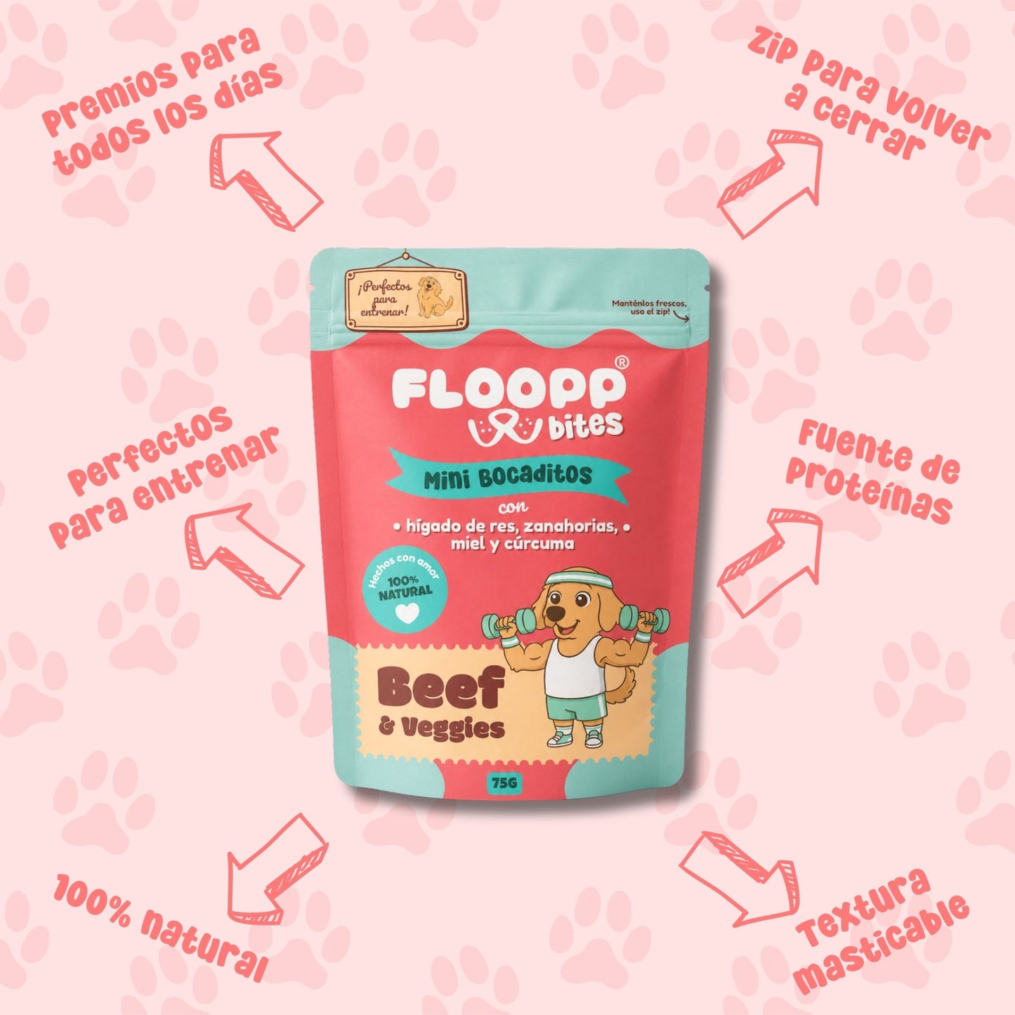 Beef & Veggies Chewy Bites 8 Pack